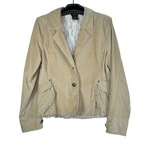 Eivissa Button Up Lace Ruffled Jacket XL